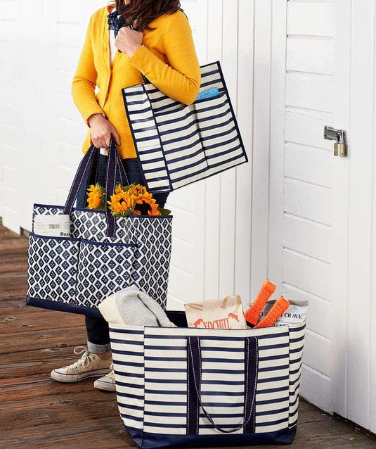 Recycled Bag | Large Multi Pocket Zip Tote (Multi Floral)