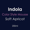 Indola Color Style Mousse - Soft Apricot 200ml - Hairdressing Supplies