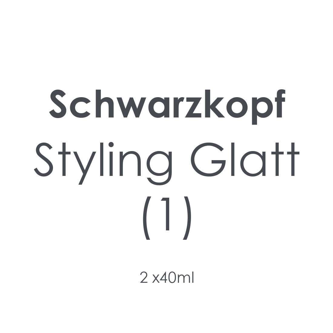 Photos - Hair Styling Product Schwarzkopf Styling Glatt (1) 2 x40ml sgla1x2 