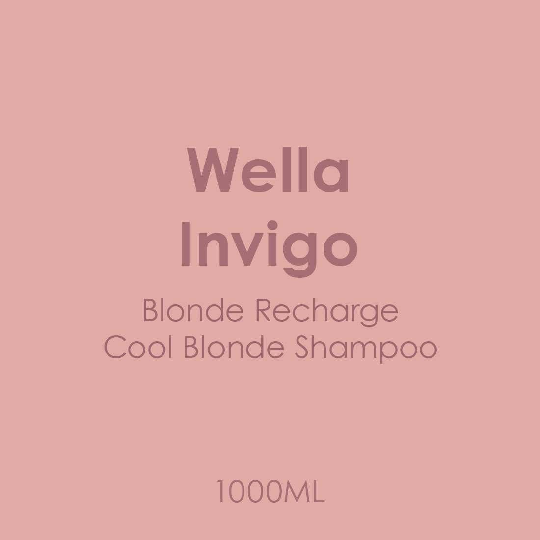 Photos - Hair Product Wella Invigo Blonde Recharge Cool Blonde Shampoo 1000ML WIBRCBS 