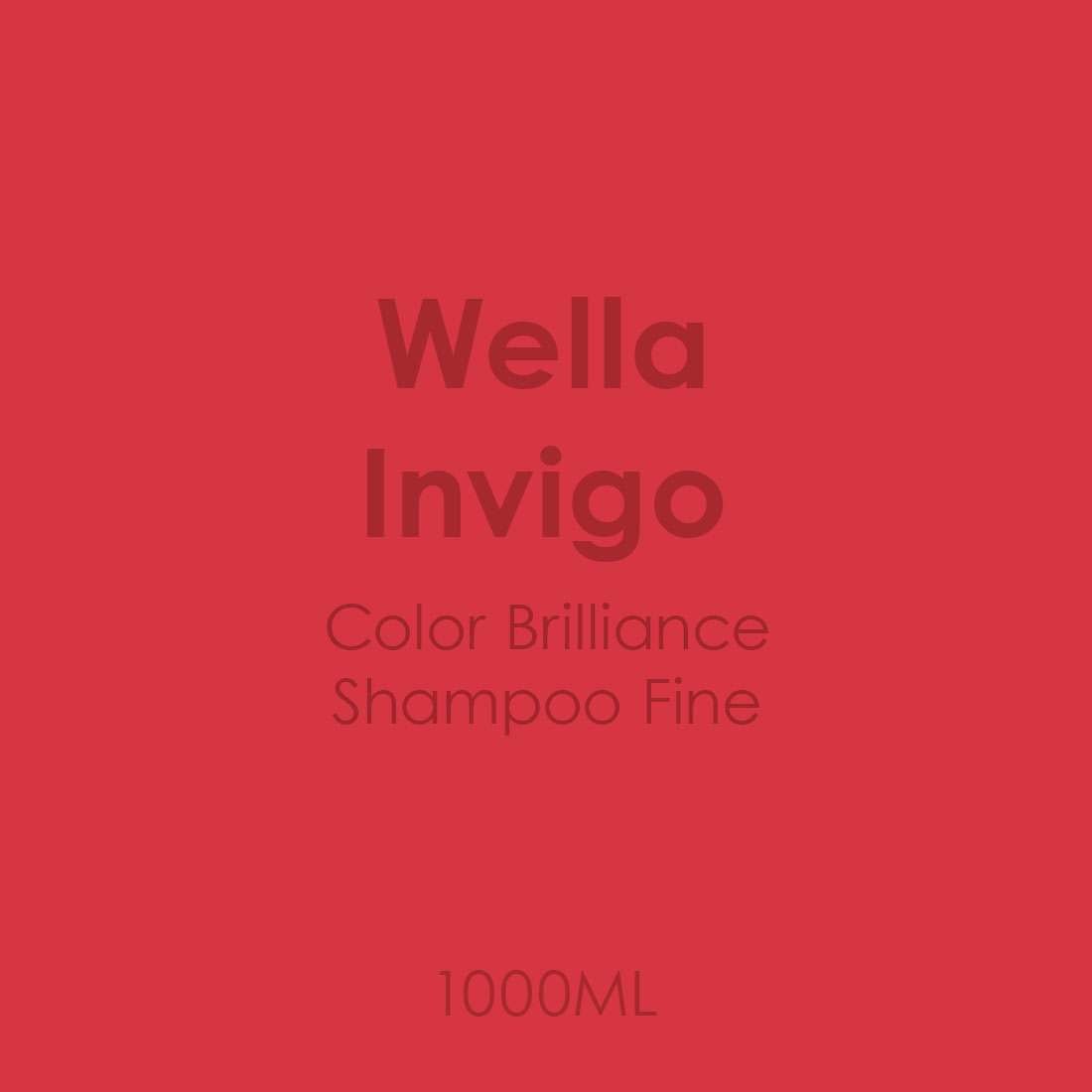 Photos - Hair Dye Wella Invigo Color Brilliance Shampoo Fine 1000ML WICBSF 