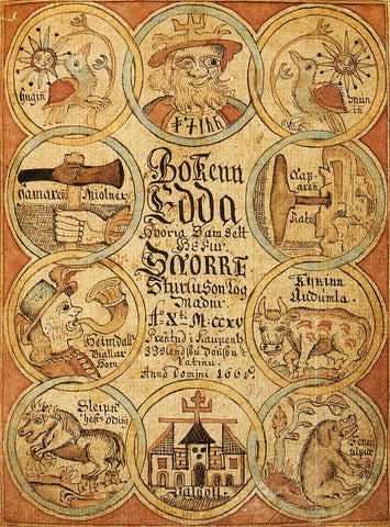Art portrayed on the Prose Edda manuscript