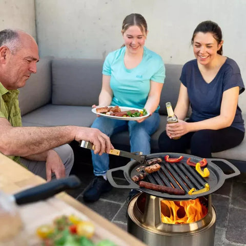 Cooking on the Solo Stove Fire Pit with the Cooking bundle and hub