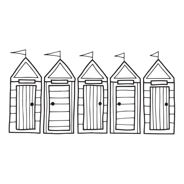 Download Row Of Beach Huts ClarityMask - Claritystamp