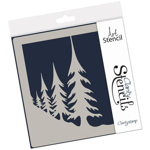 Perspective Pines Stencil 7" x 7"