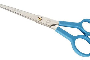 Anvil LEFT HAND CURVED 7.5 Blue handle SHARP TIP - My Favorite Groomer