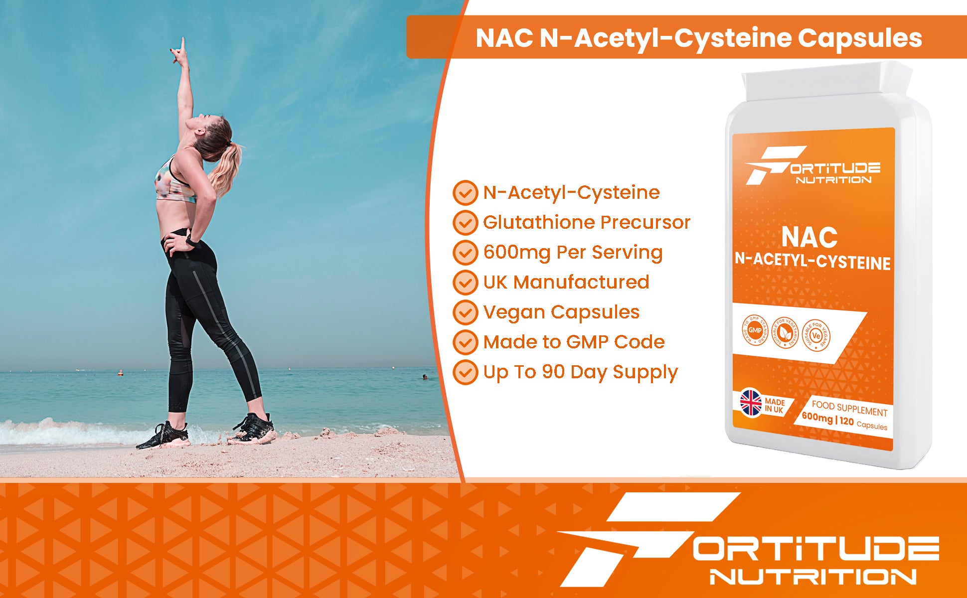 Fortitude Nutrition N-Acetyl Cysteine (NAC) Supplement