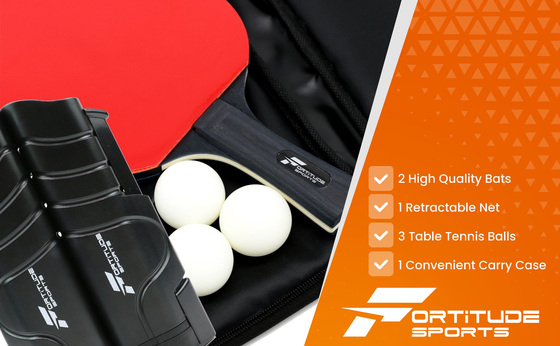 Table Top Table Tennis Sets With Ping Pong Bats and Balls and Retractable Net