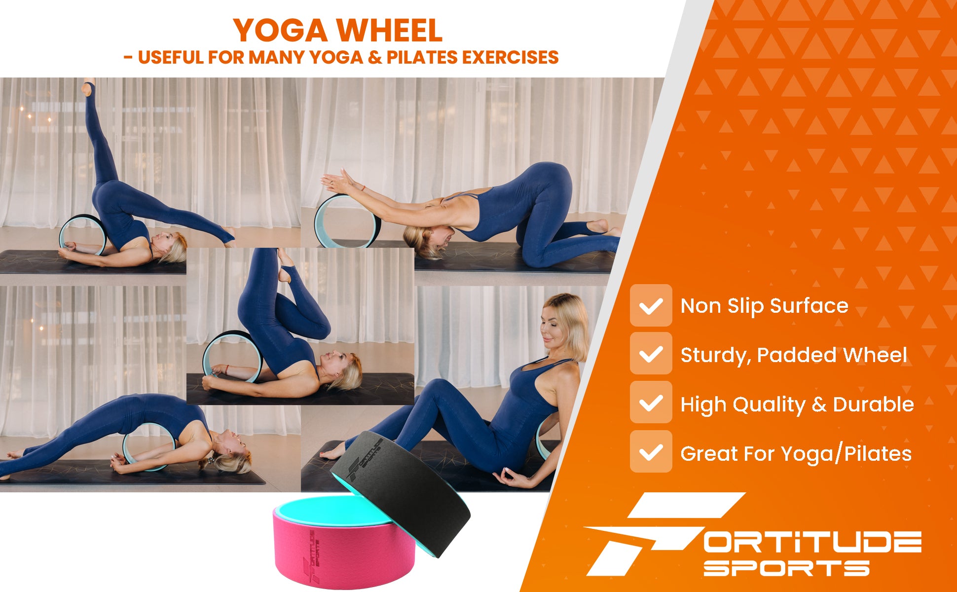 Perform a variety of yoga poses and pilates exercises