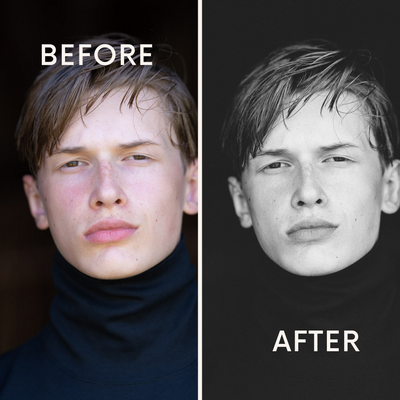Before-After Image, Lightroom Preset Pack black & white Roland Urech