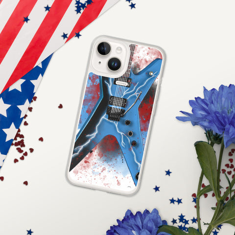 digital painting of an electric guitar printed on o phone case