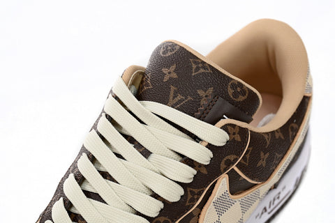 NIKE AIR FORCE 1 x LOUIS VUITTON BROWN - Prime Reps