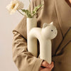 Matte Kitten Flower Vase