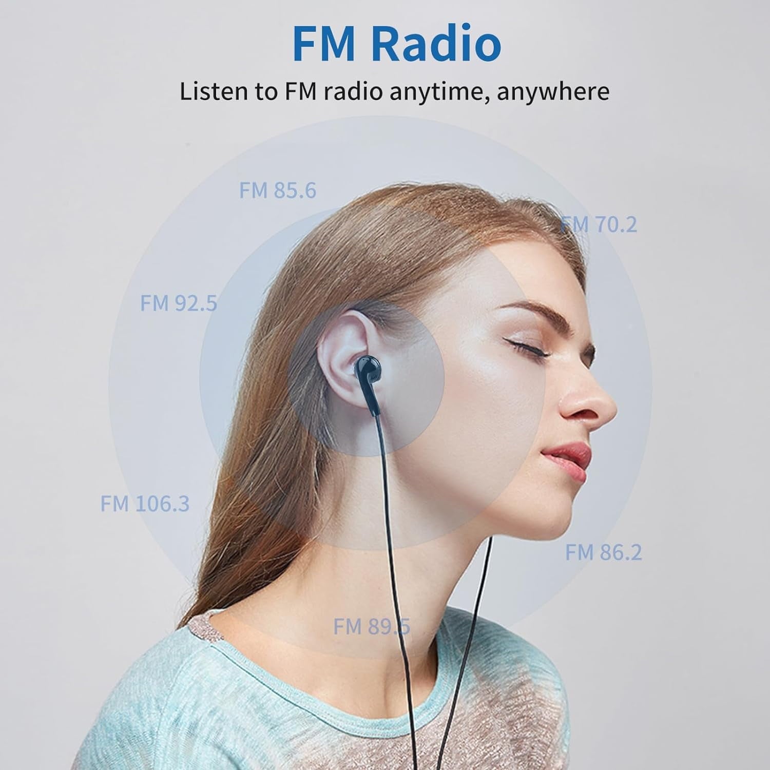 MP3 Player, Music Player with 64GB Micro SD Card, Earphone,Build-in Speaker/Photo/Video Play/FM Radio/Voice Recorder/E-Book Reader, Supports up to 128GB for Kids,Running,Walking
