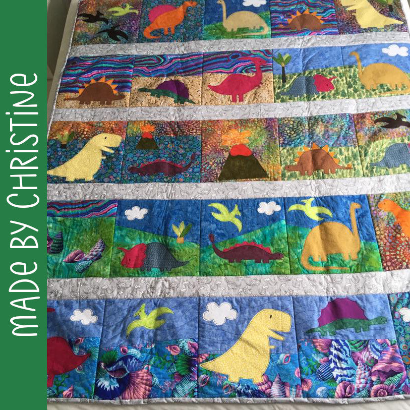 Dinosaur Quilt Pattern Shiny Happy World