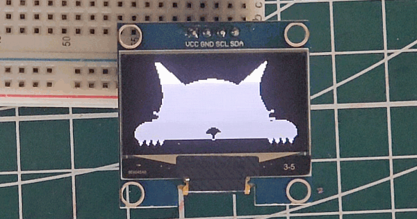 Cute Cat eyes animation on SH1106 oled with Arduino