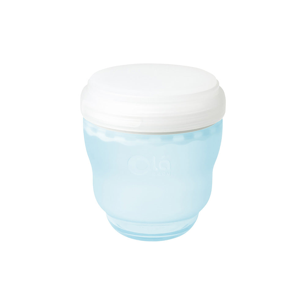 Olababy Silicone Sleeve for Avent Natural Glass Baby Bottles (4 oz, Blue)