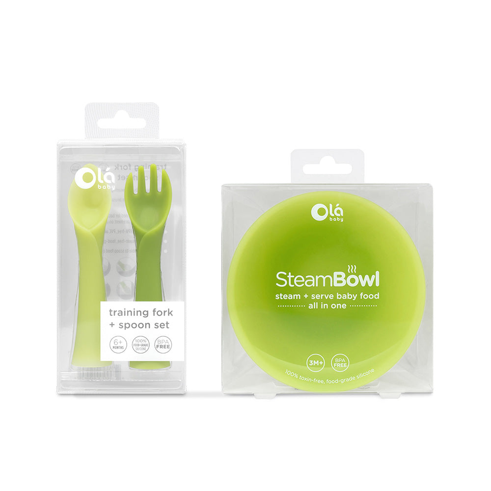 Olababy 100% Silicone Feeding and Training Spoon Set for Baby Led Weaning,  1 - Harris Teeter