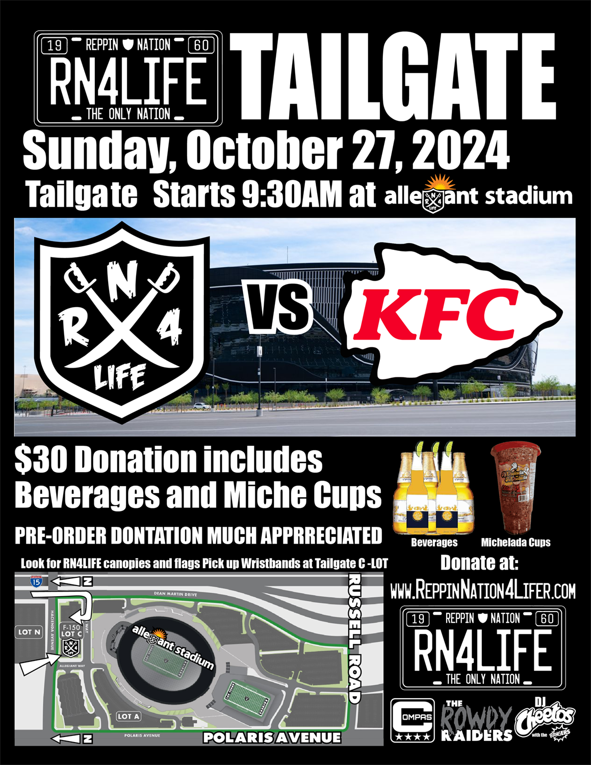 LV Tailgate Drink Donations for 10-27-2024 PRE-ORDER ONLY