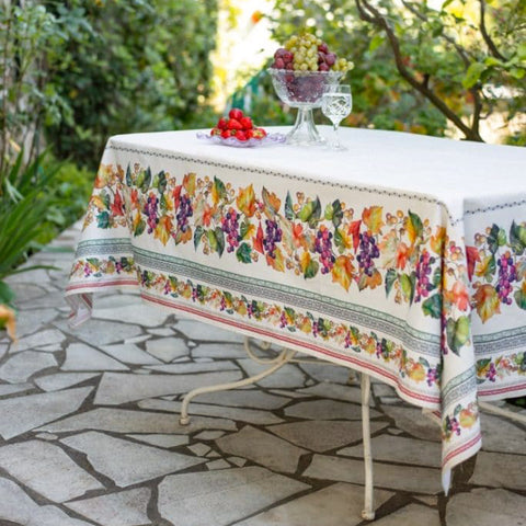 Vintage Hand-Crafted Cross Stitch Table Cloth & Napkins With