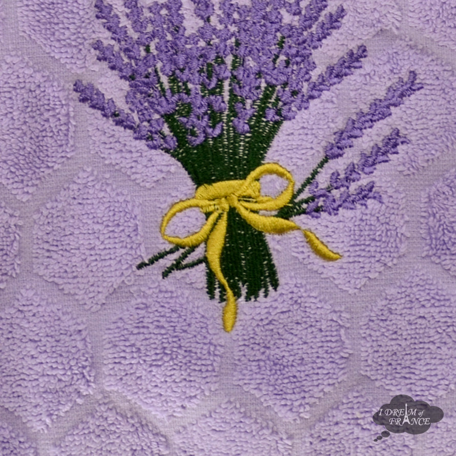 Fresh Lavender Hand Picked Design on Natural Cotton Towel, Spring