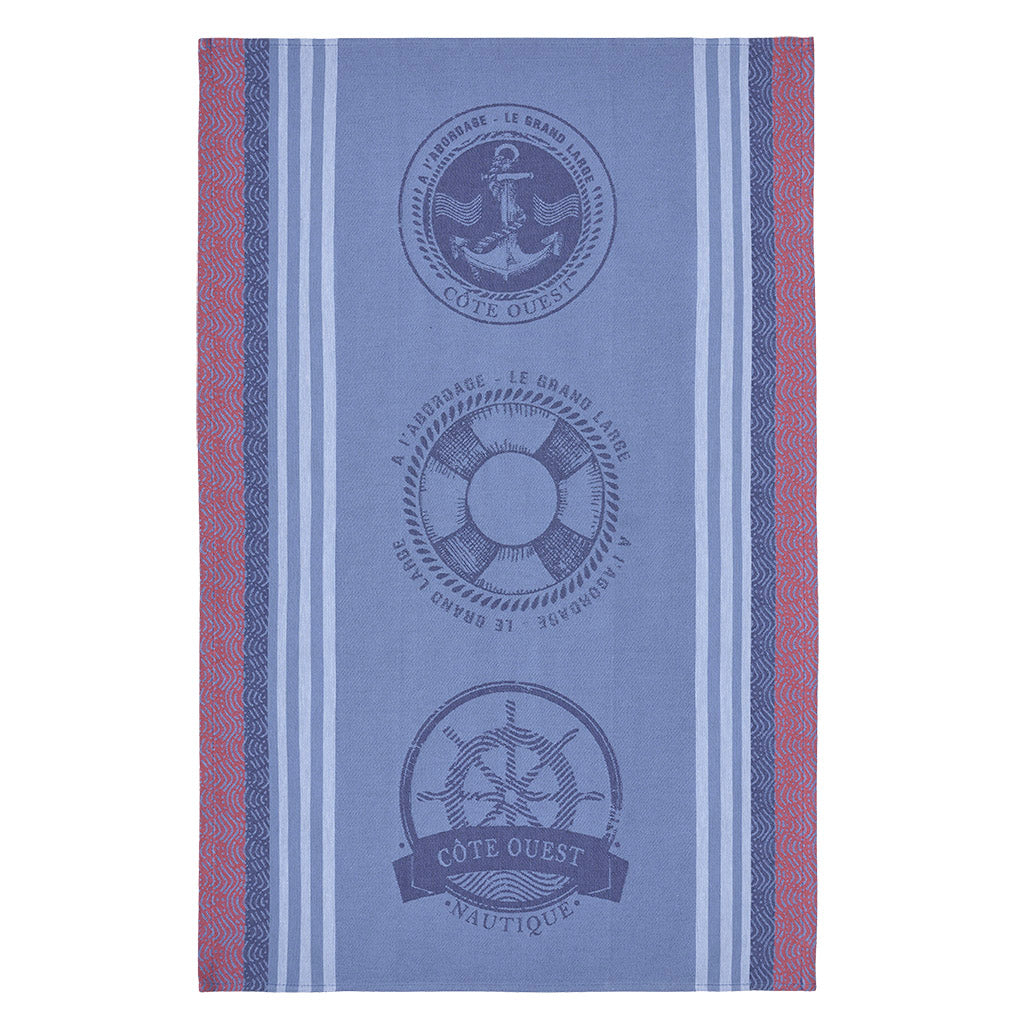 Tissage de l'Ouest Set of 2 Traditional Checkered Blue Dish Towels (21 –  French Dry Goods