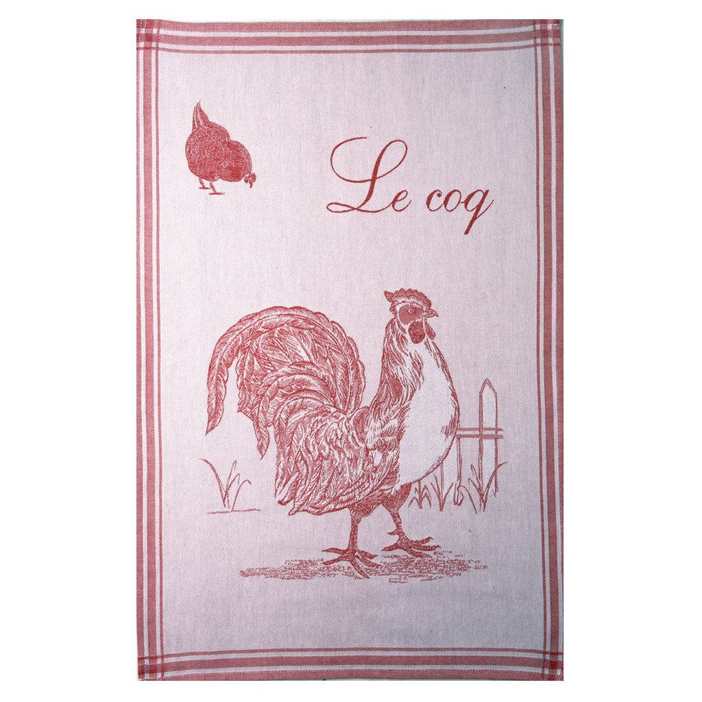 Hen (Cocotte) French Jacquard Cotton Dish Towel by Coucke - I Dream of  France