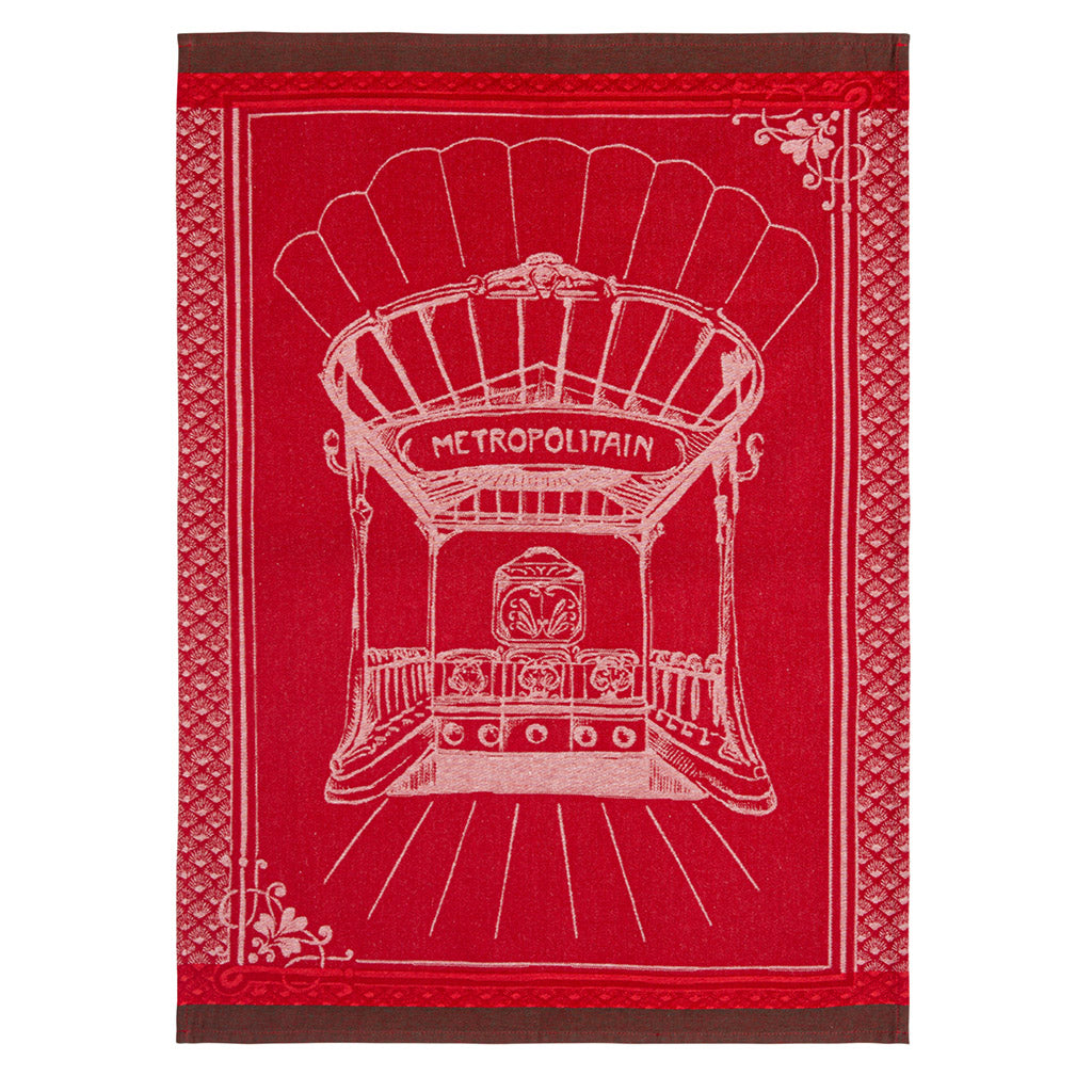 Tea Time (Instant The) French Jacquard Cotton Dish Towel by Coucke - I  Dream of France