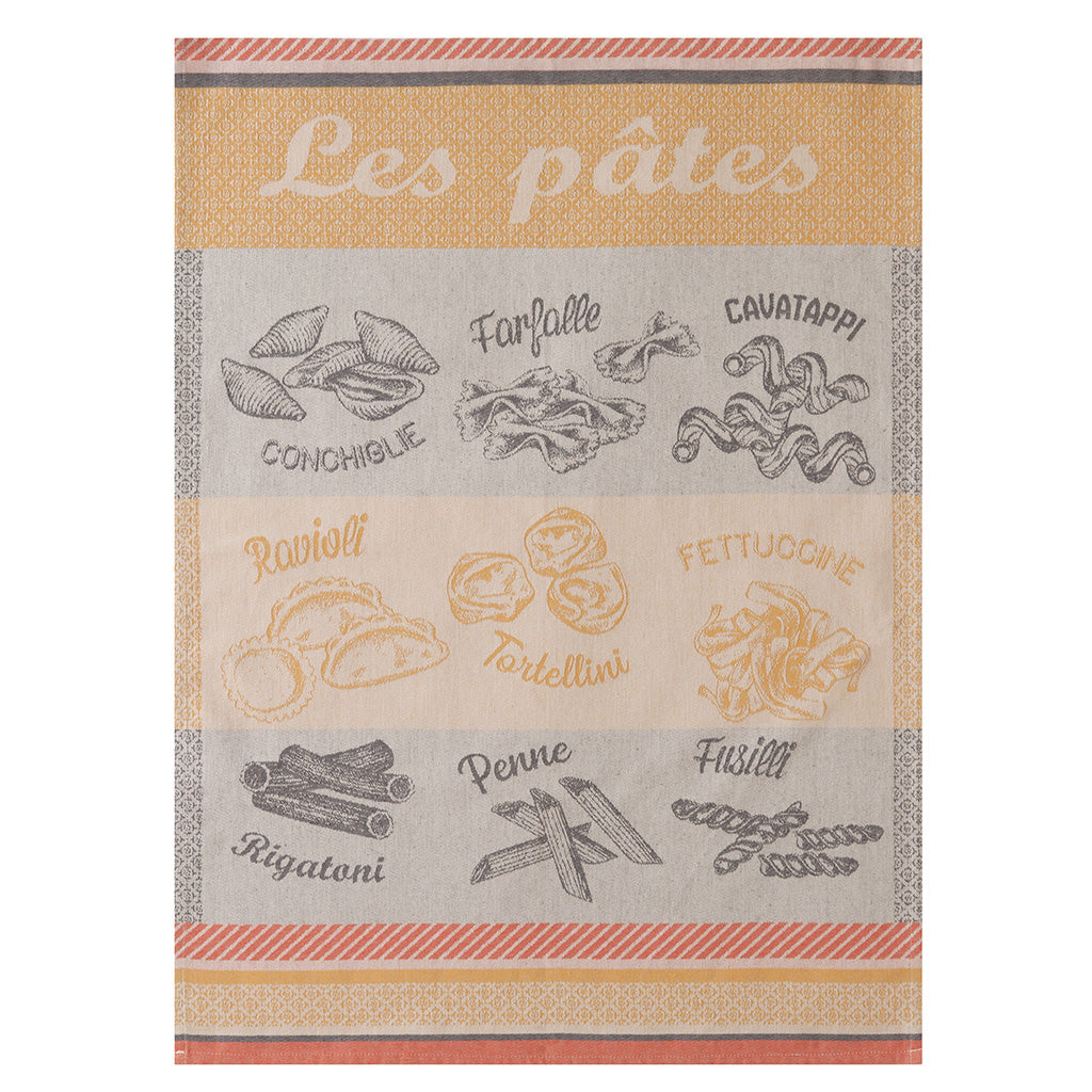 Coucke French Cotton Jacquard Towel, Huile Surfine Verte, 20-Inches by 30-Inches, 100% Cotton