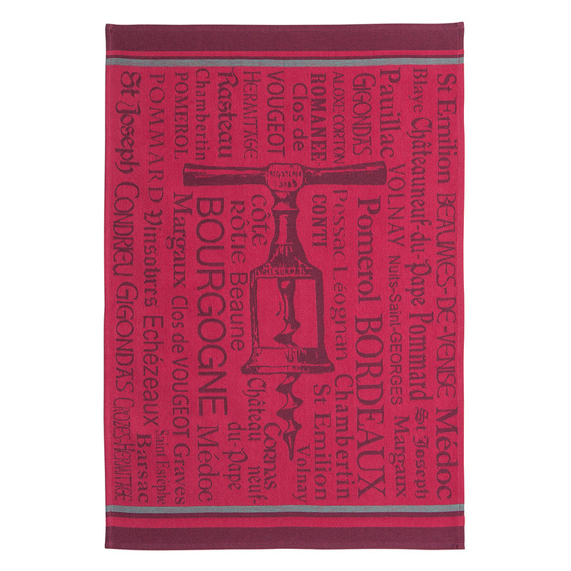 Olivia Yellow & Red Cotton Jacquard Dish Towel by Tissus Toselli - I Dream  of France