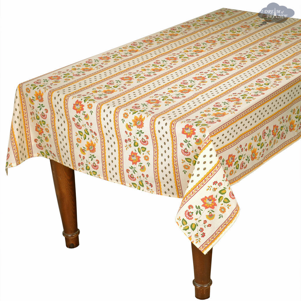 cream rectangular tablecloth