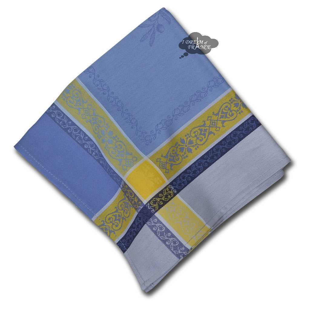 Les Olivades Indianaire Navy Blue Tea Towel - Linen & Cotton