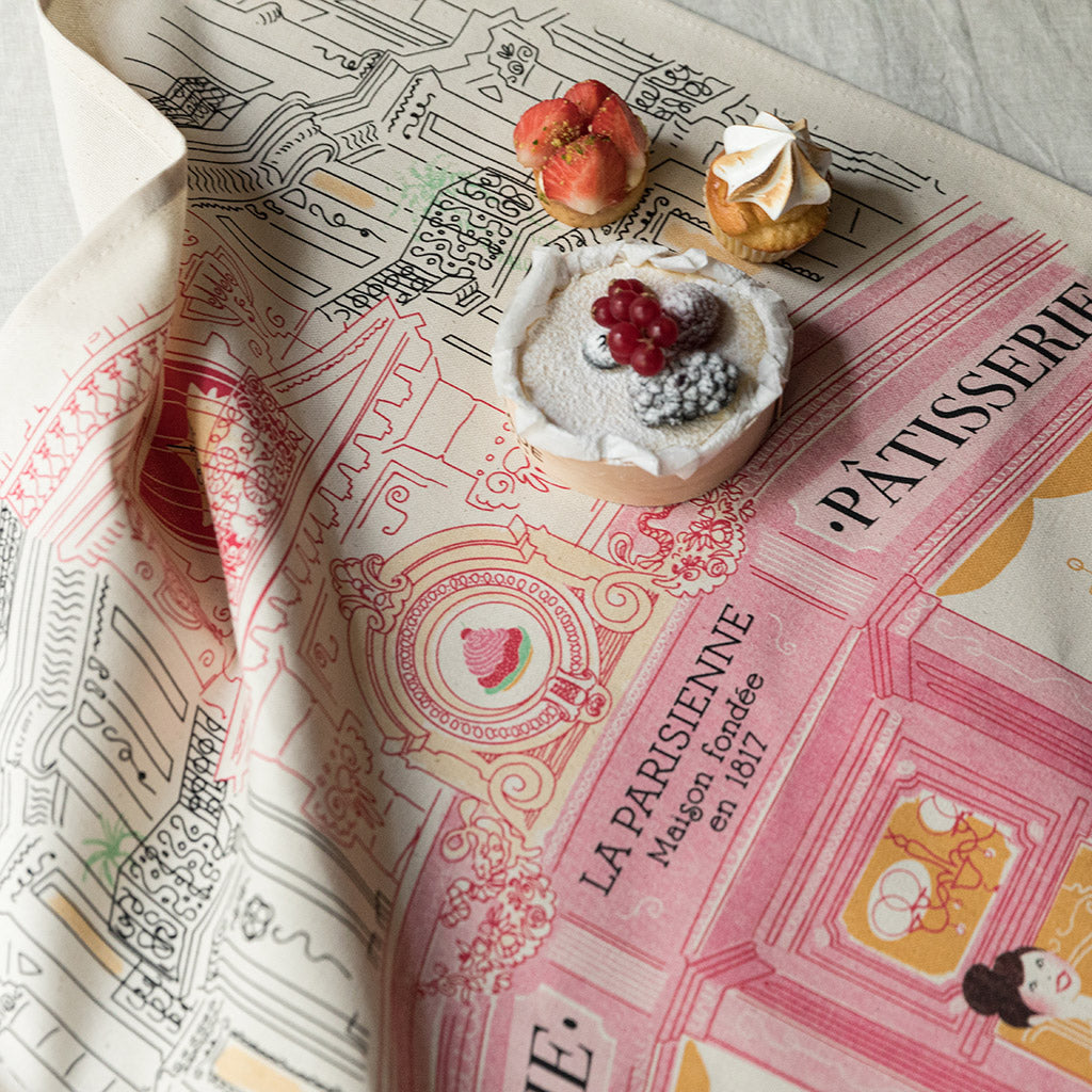 Kitchen towel - Torchon Montmartre cream - Plum From Thieffry