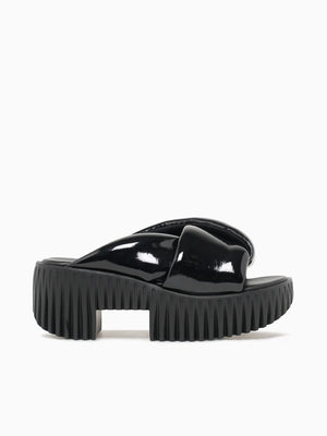 Plia Anda Shadow Patent Leather Sandal - PATRICIA