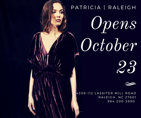 Patricia Raleigh store opens October 23