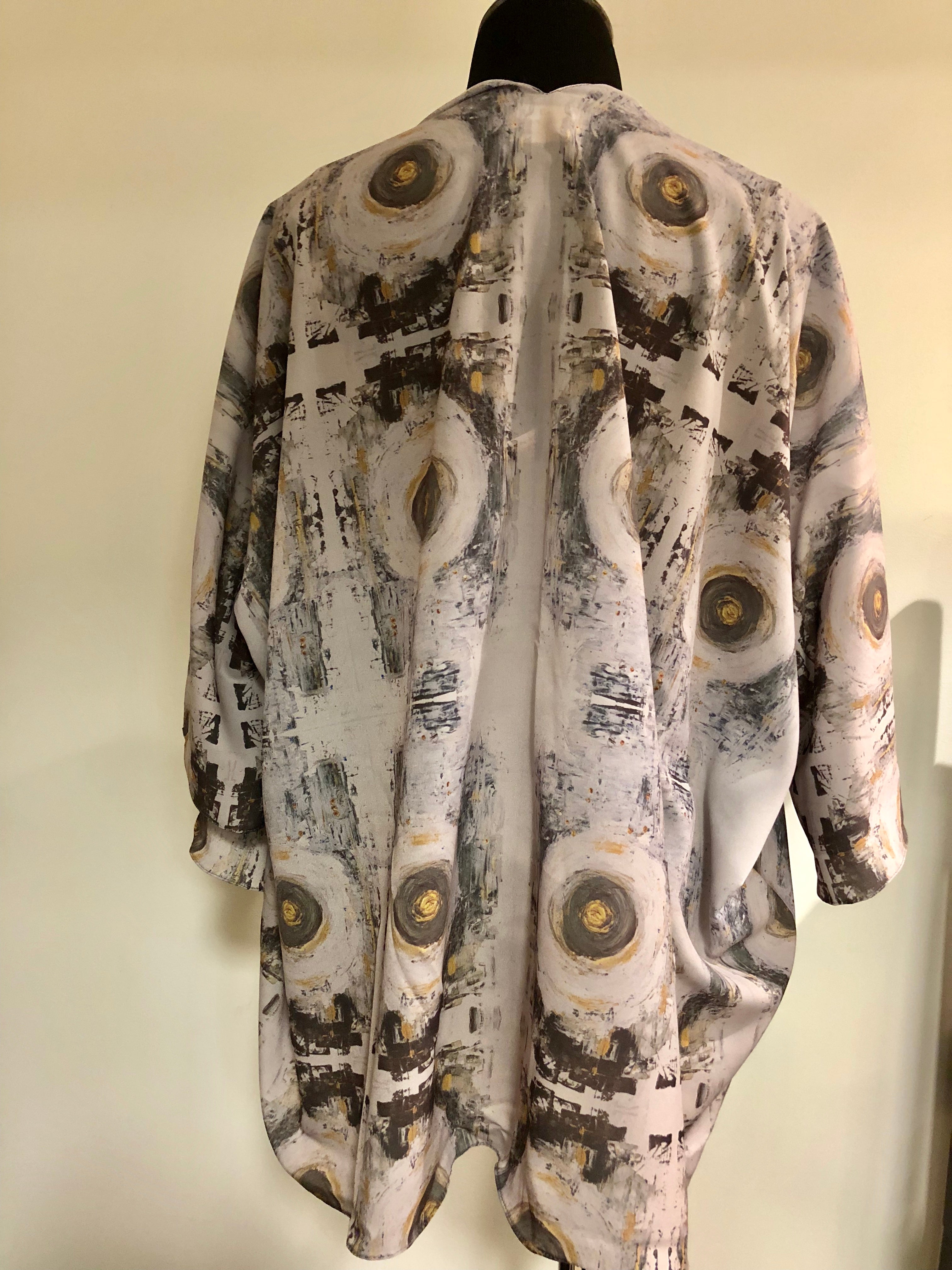 Download Women's Kimono Jacket | Mini "Nebula" Short Crepe de Chine ...