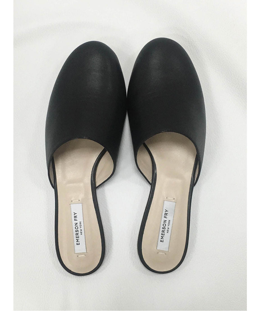 Women's Black Leather Slip-Ons by Emerson Fry | Patricia | PATRICIA