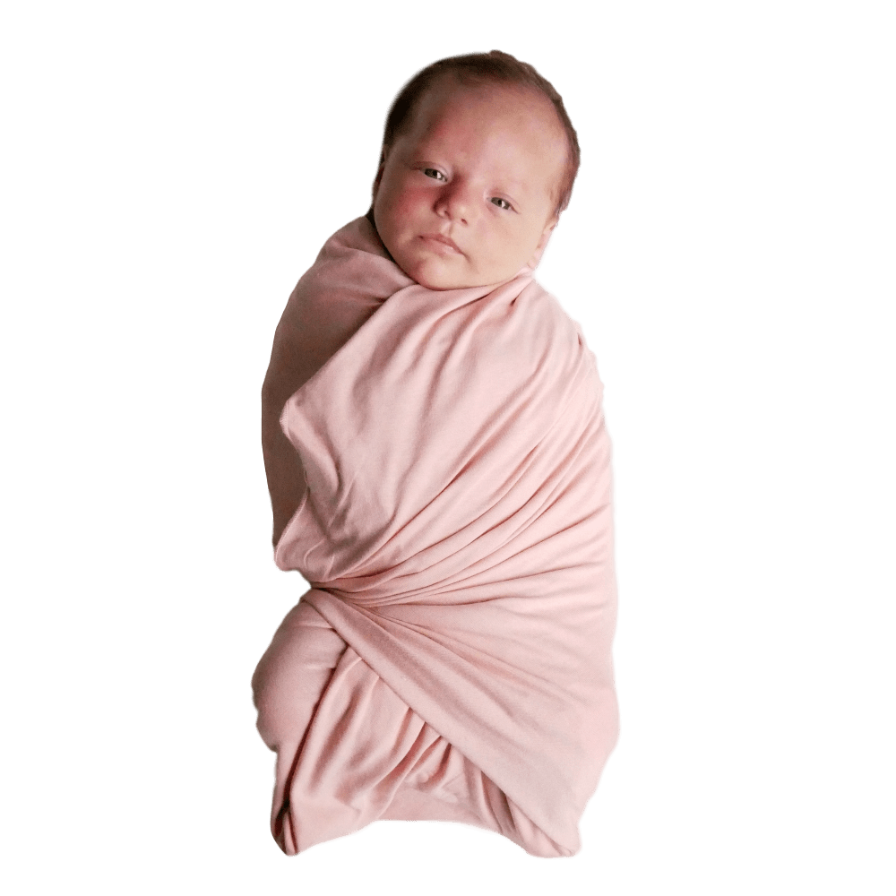 The Lillian Beluga Baby Wrap  Blush Pink Bamboo Baby Carrier