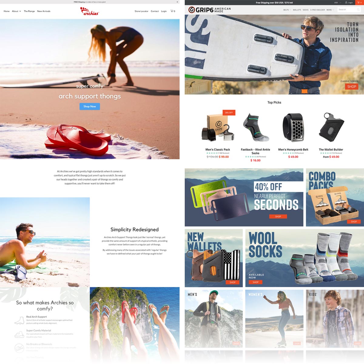 Ecommerce Home Page Examples