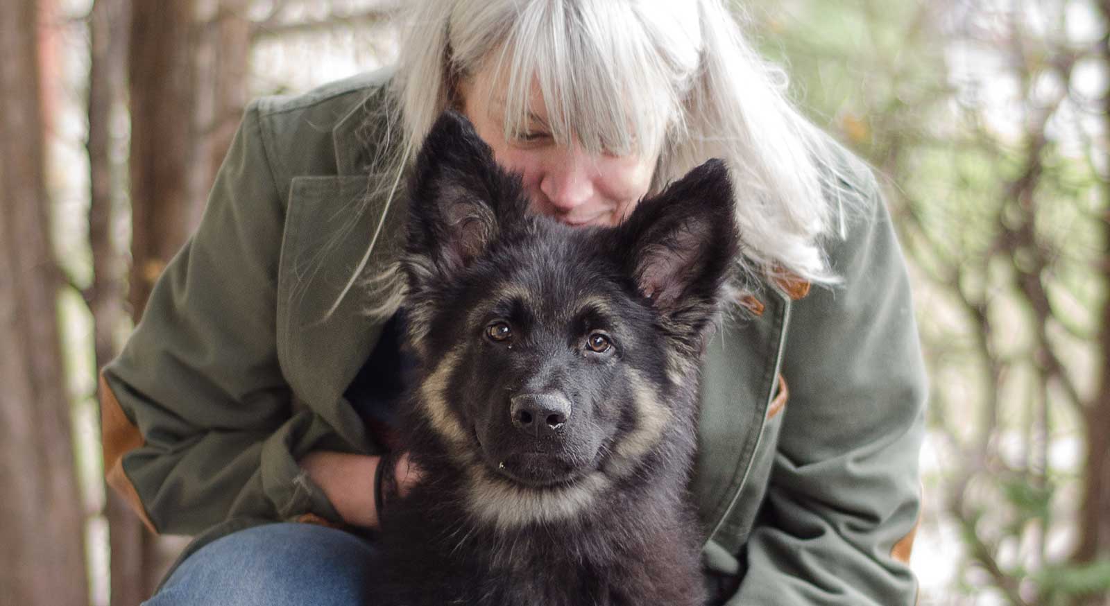 Nina Wolf and her dog Fergus
