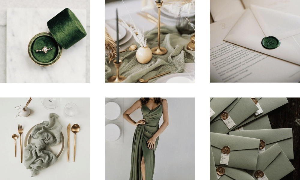 green wedding aesthetic