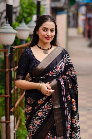 Dotted-printed-saree-printed-saree