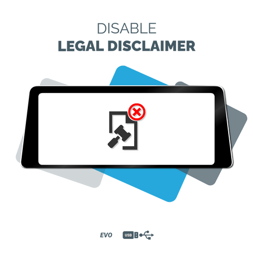 DISABLE LEGAL DISCLAIMER - USB CODING EVO UNITS