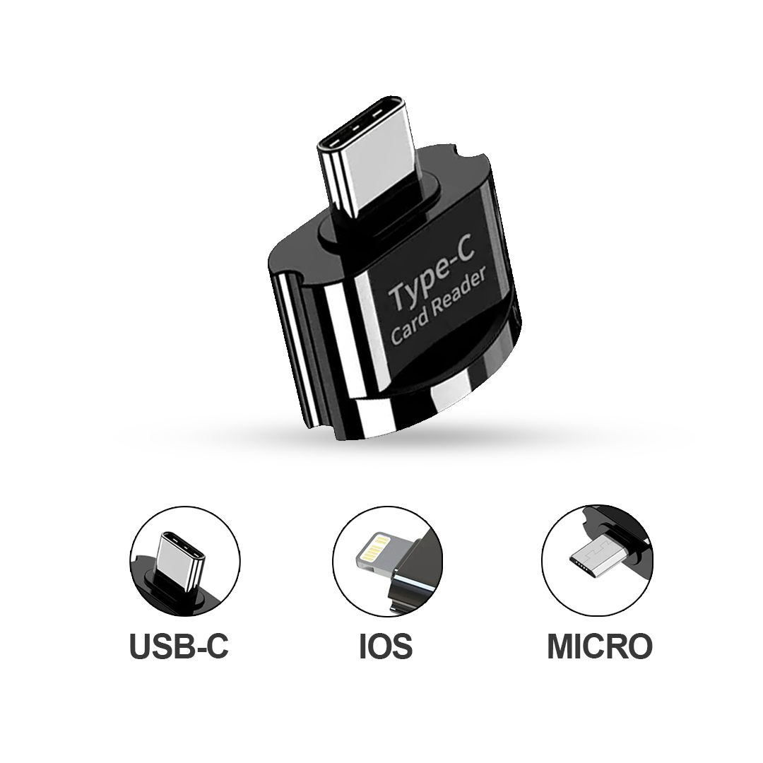 Lecteur de Carte SD Adaptateur Micro/USB-C/IOS