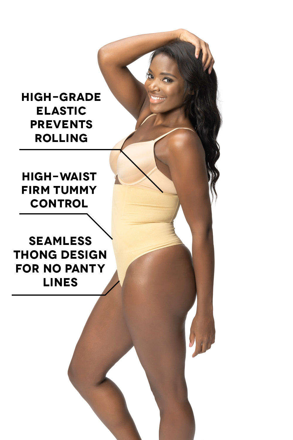 ROBERT MATTHEW Brilliance Lower Tummy Control Shapewear Shorts for Women,  Strapless, High Waist Body Shaper Under Dress Nude, Nude, XXL price in UAE,  UAE
