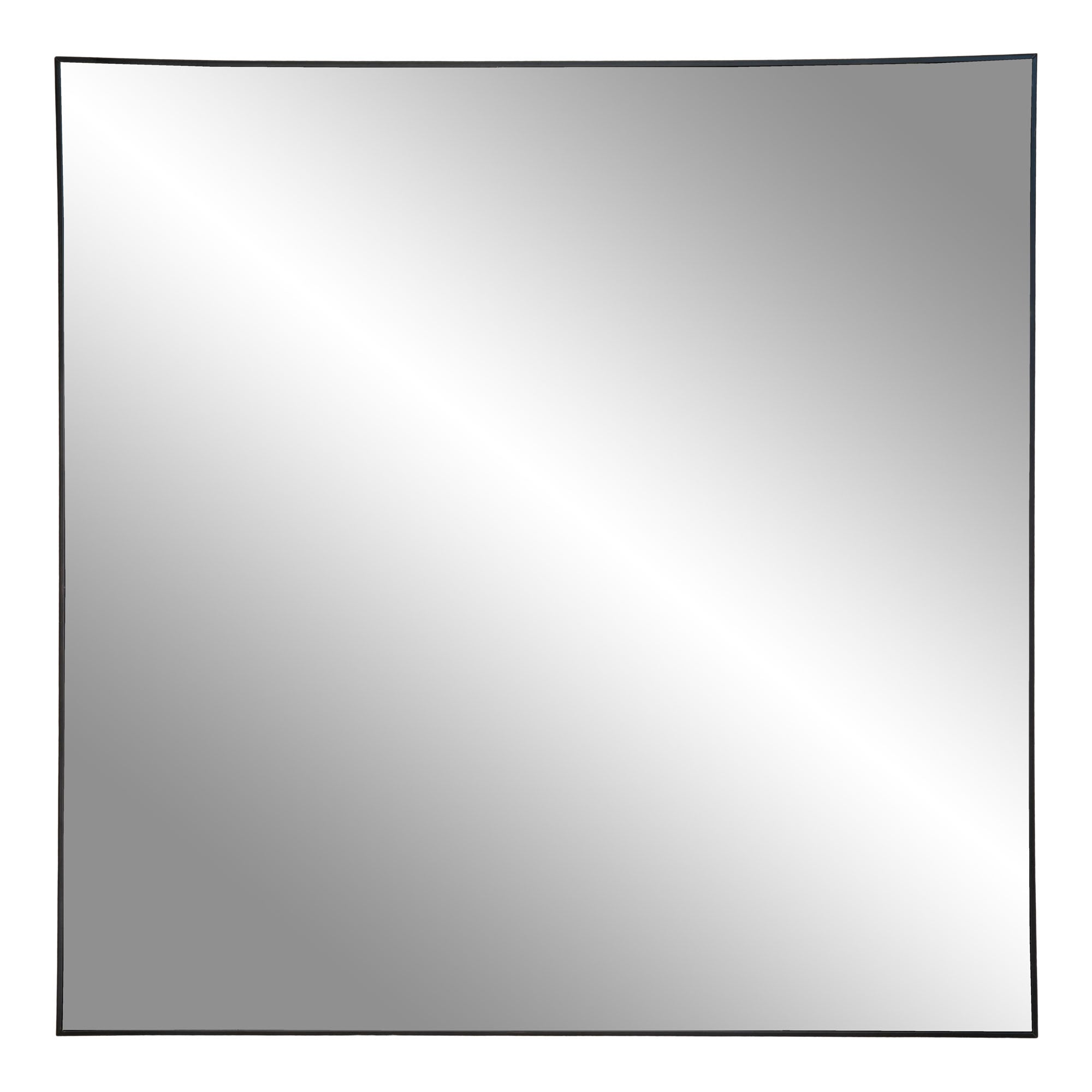 Jersey Spejl - Spejl, Stål, Sort, 60X60 Cm