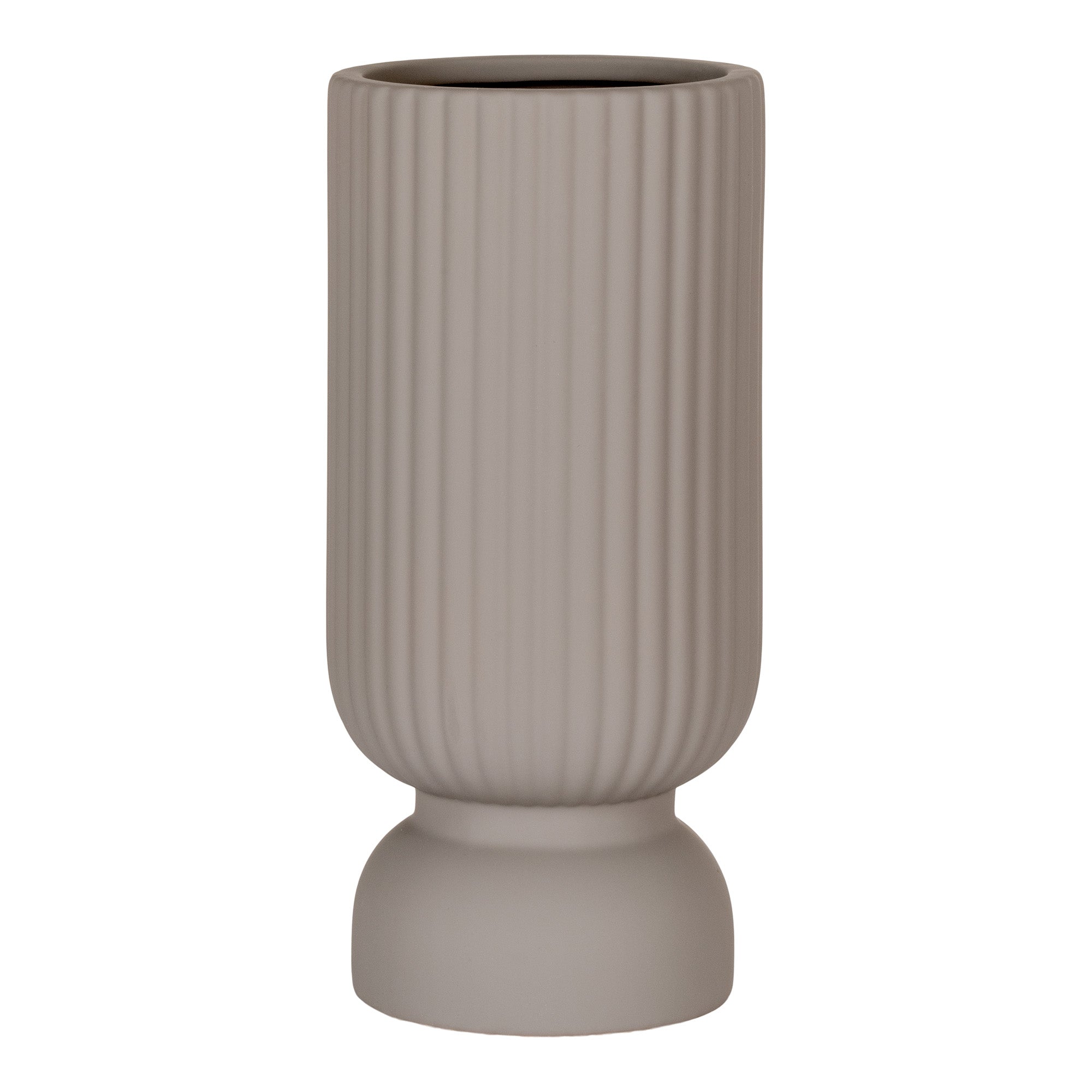 Billede af Vase - Vase, Keramik, Grå, Ø12X25,5 Cm