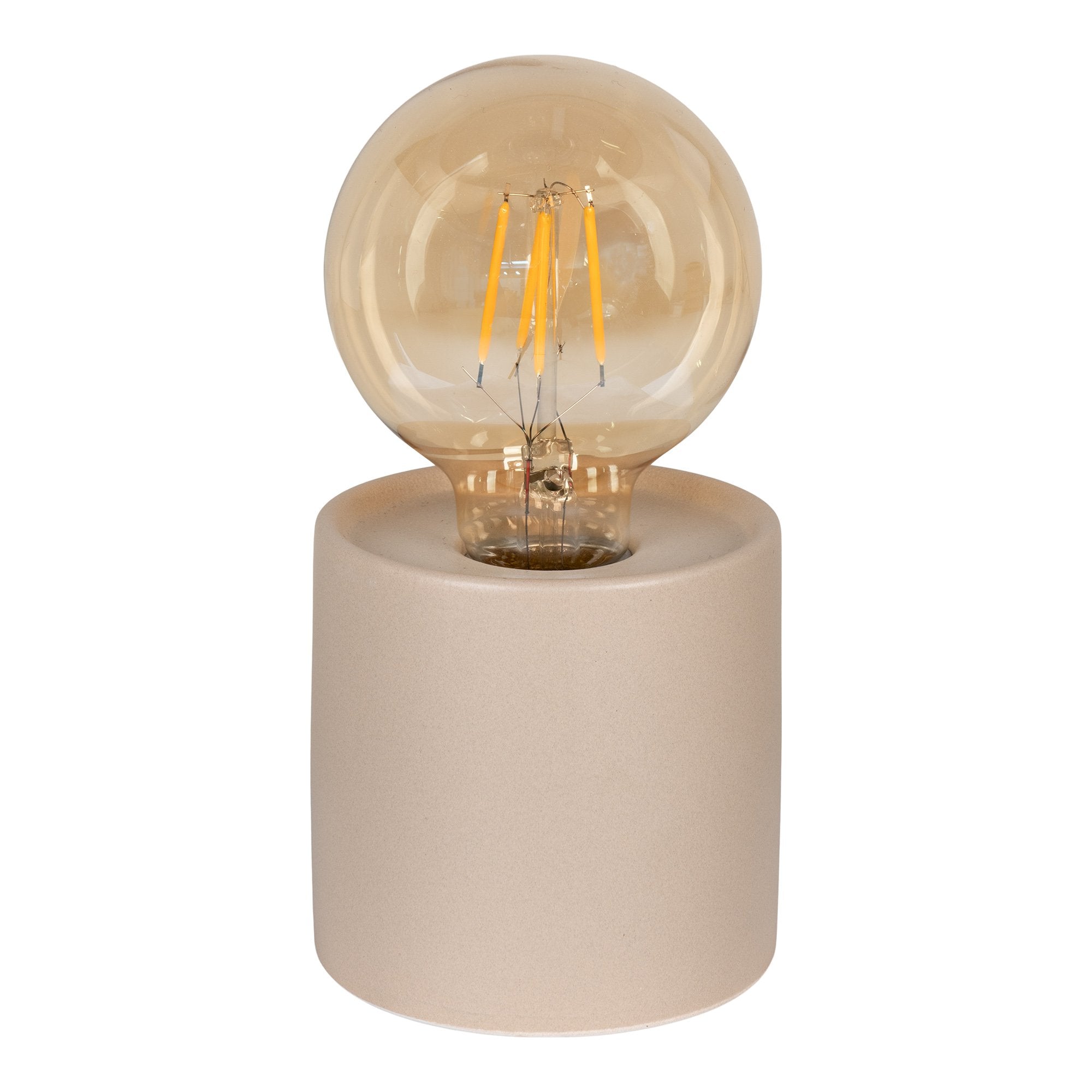 Se Ebdon Led Lampe - Led Lampe, Keramik/Glas, Sand hos Billige Bolig Møbler