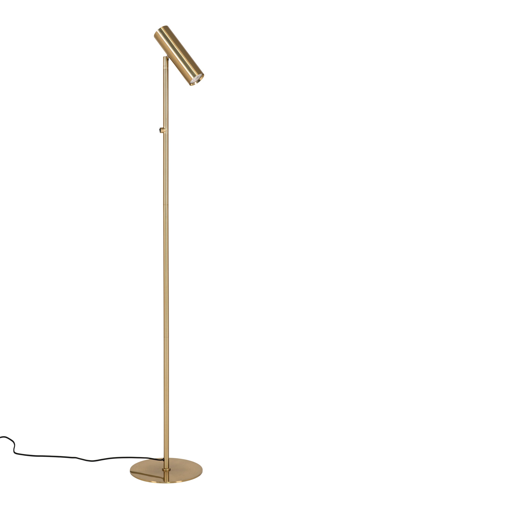 Billede af Paris Gulvlampe - Lampe, Messing, Stofledning På 210 Cm