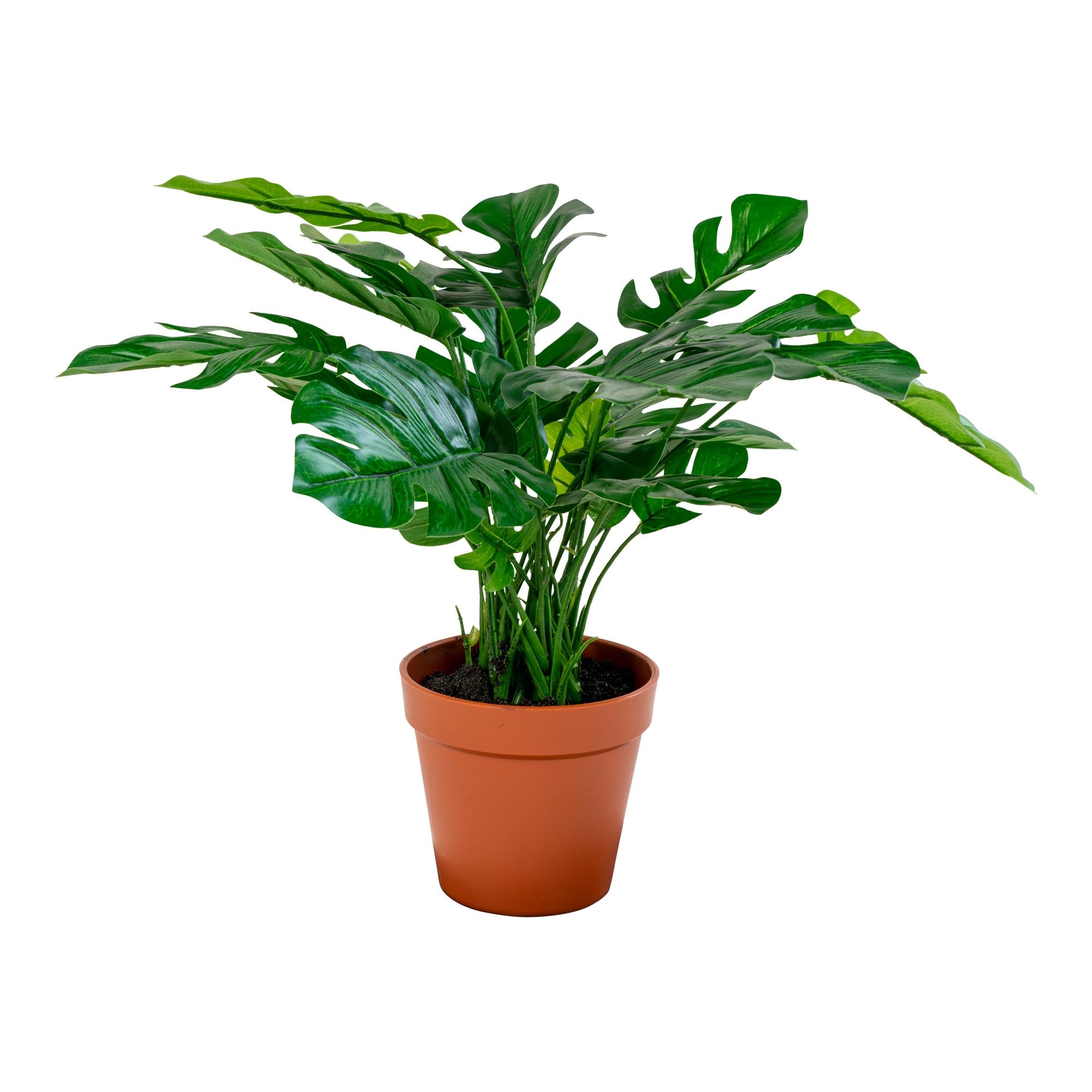 Monstera - Kunstig Plante, Grøn H:45 Cm